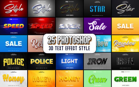 25 Photoshop 3D Text Effect Style: Instant Depth for Your Designs