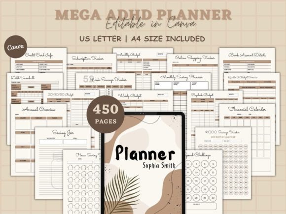 ADHD Planner for Work & Journal Plan