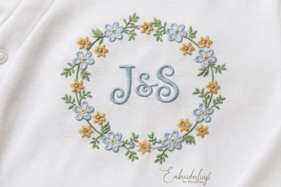 Baby Monogram Frame Embroidery Designs: A Whimsical Touch for Heirlooms