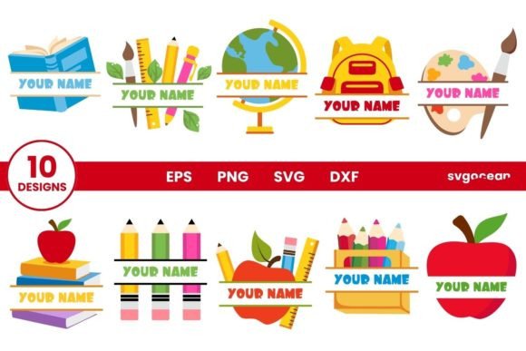 Back to School Monogram SVG Bundle: Your Complete Design Toolkit