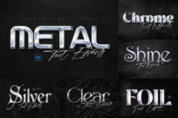 Be Trendy with 6 Shiny Chrome Text Effects