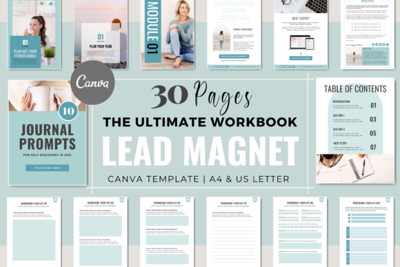 Build Your Email List Fast with the Pastel Blue Canva Workbook