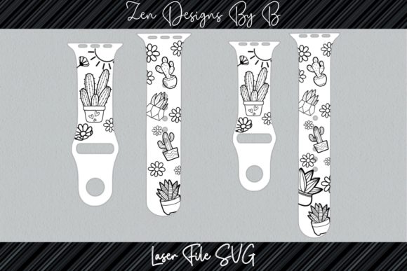 Cactus and Daisy Watch Band: A Desert Bloom Design