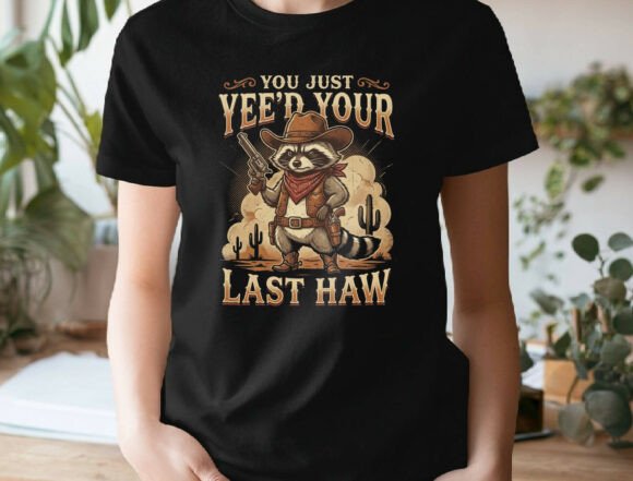 Cowboy Raccoon Png: The Last Haw Western Design