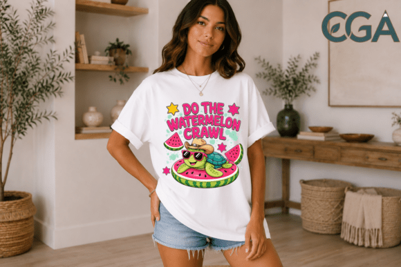 Do the Watermelon Crawl Turtle Png: A Country Summer Graphic