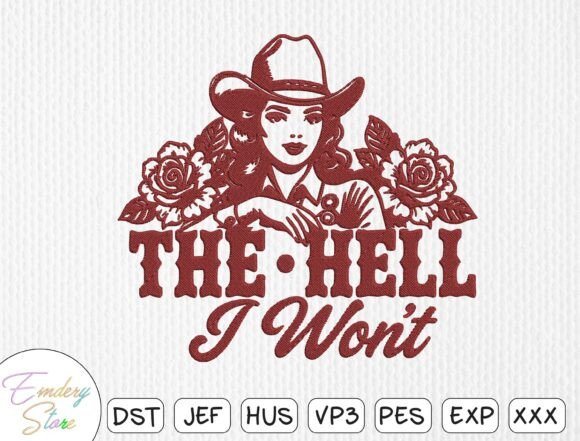 Embodying Western Grit: The Cowgirl with Roses Design