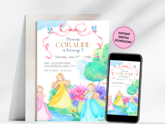 Enchanting Princess Birthday Invitation: A Digital Design Guide