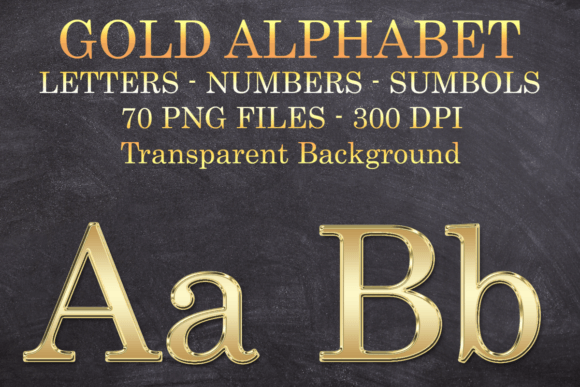 Gold Letters Numbers Symbols Png Files for Elegant Design Projects