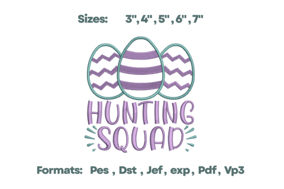 Hunting Squad Easter Egg Embroidery: Team Up in Style