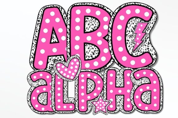 Polka Dot & Doodle Dot Background Letters: A Designer's Take