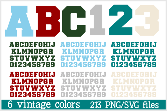 Sports Letters Numbers PNG SVG Vintage: A Design Toolkit for Authentic Retro Style