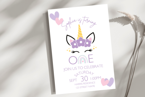Unicorn First Birthday Invite Template: Your Magical Editable Guide